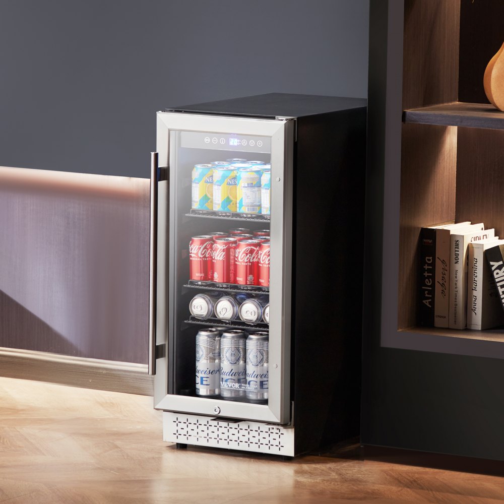 YC-100C - 88 Can Built-In Beverage Cooler with Glass Door Cooling