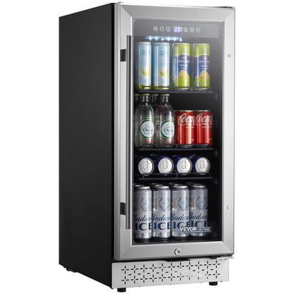 YC-100C - 88 Can Built-In Beverage Cooler with Glass Door Cooling