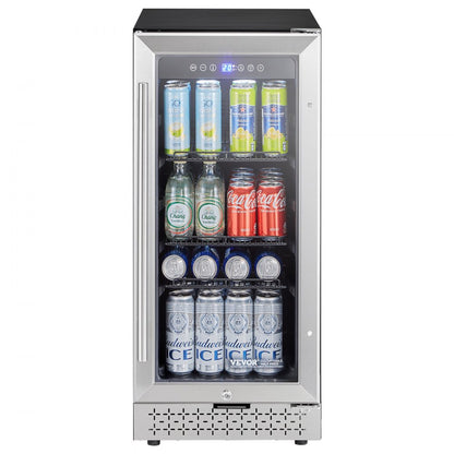 YC-100C - 88 Can Built-In Beverage Cooler with Glass Door Cooling