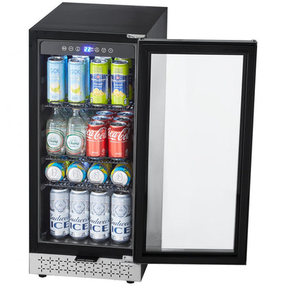 YC-100C - 88 Can Built-In Beverage Cooler with Glass Door Cooling
