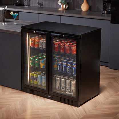 YC-204 - Built-in Beverage Cooler with Glass Door, 246 Can Capacity