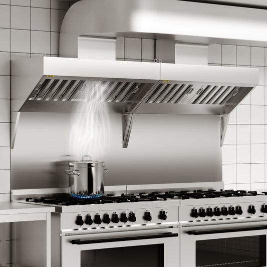 010726834084 - 5FT Stainless Steel Exhaust Hood with Powerful Suction