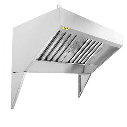 010726834084 - 5FT Stainless Steel Exhaust Hood with Powerful Suction