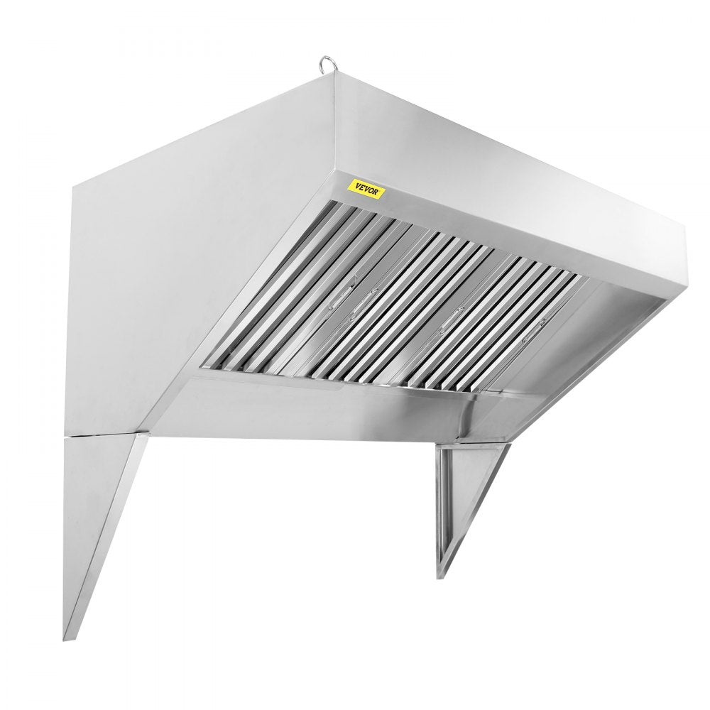 010194382200 - 6FT Durable Stainless Steel Exhaust Hood for Kitchens