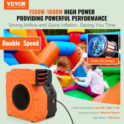 S-U15 Multi - 1500W Lightweight Inflatable Blower for Bounce Houses