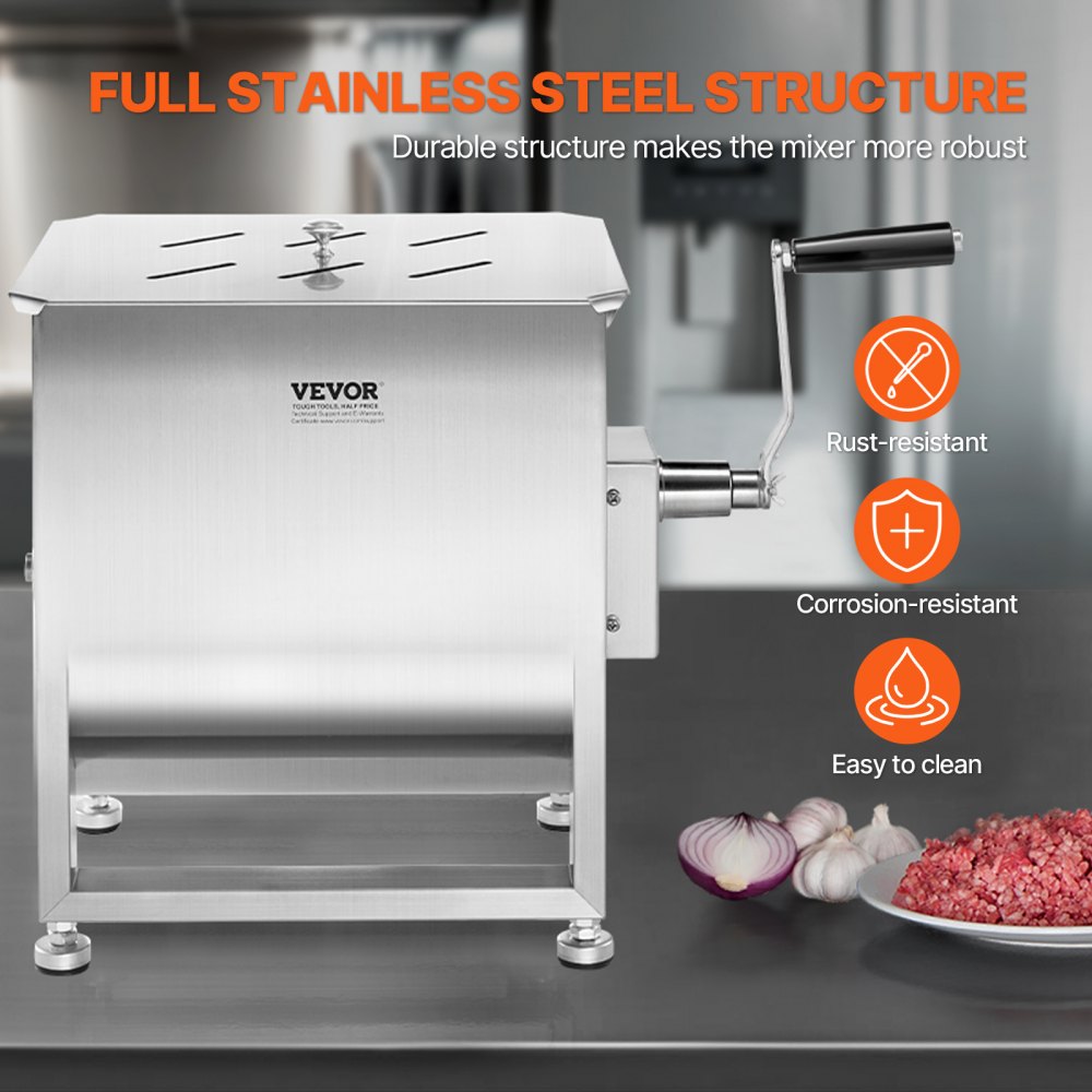 BX-30 - 60L Stainless Steel Manual Meat Mixer for Efficient Mixing