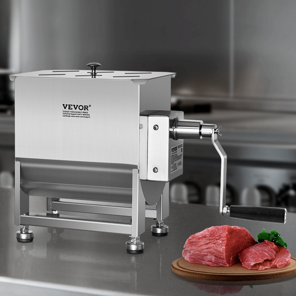 BX-20 - 30 lbs Stainless Steel Meat Mixer with Adjustable Feet
