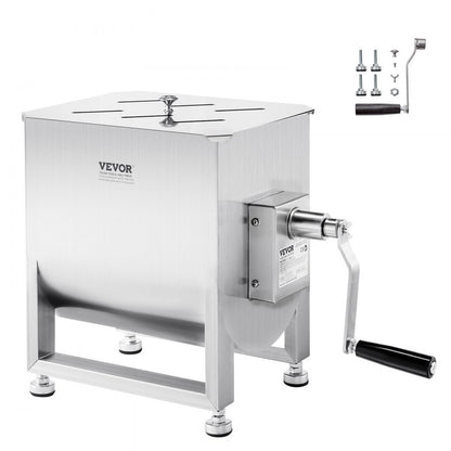 BX-20 - 30 lbs Stainless Steel Meat Mixer with Adjustable Feet