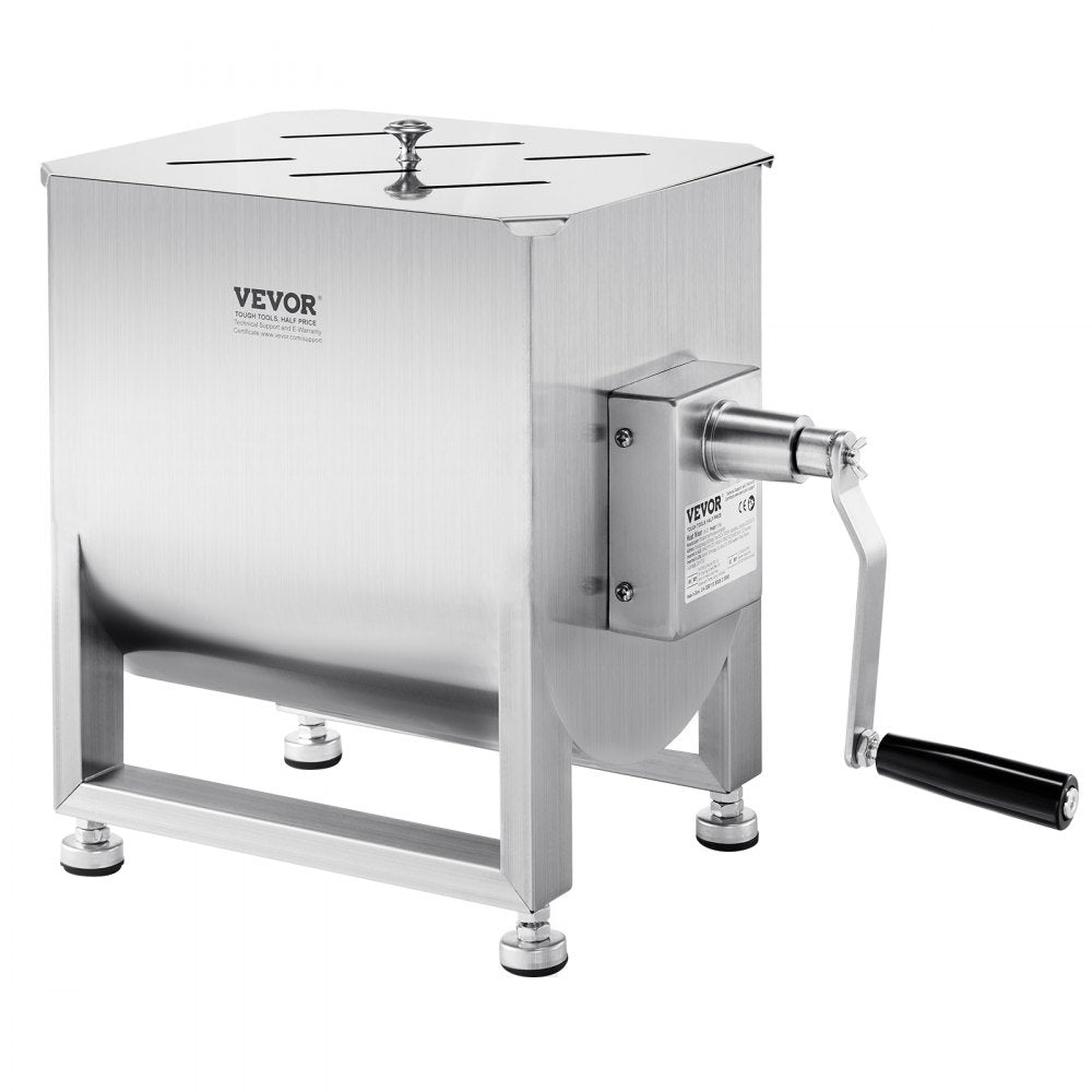 BX-20 - 30 lbs Stainless Steel Meat Mixer with Adjustable Feet