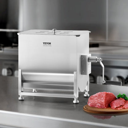 BX-40 - 80L SUS201 Stainless Steel Manual Meat Mixer with Adjustable Feet
