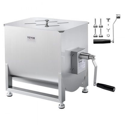 BX-40 - 80L SUS201 Stainless Steel Manual Meat Mixer with Adjustable Feet