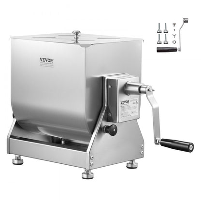 BX-30T - 60L Stainless Steel Manual Meat Mixer with Tilting Design