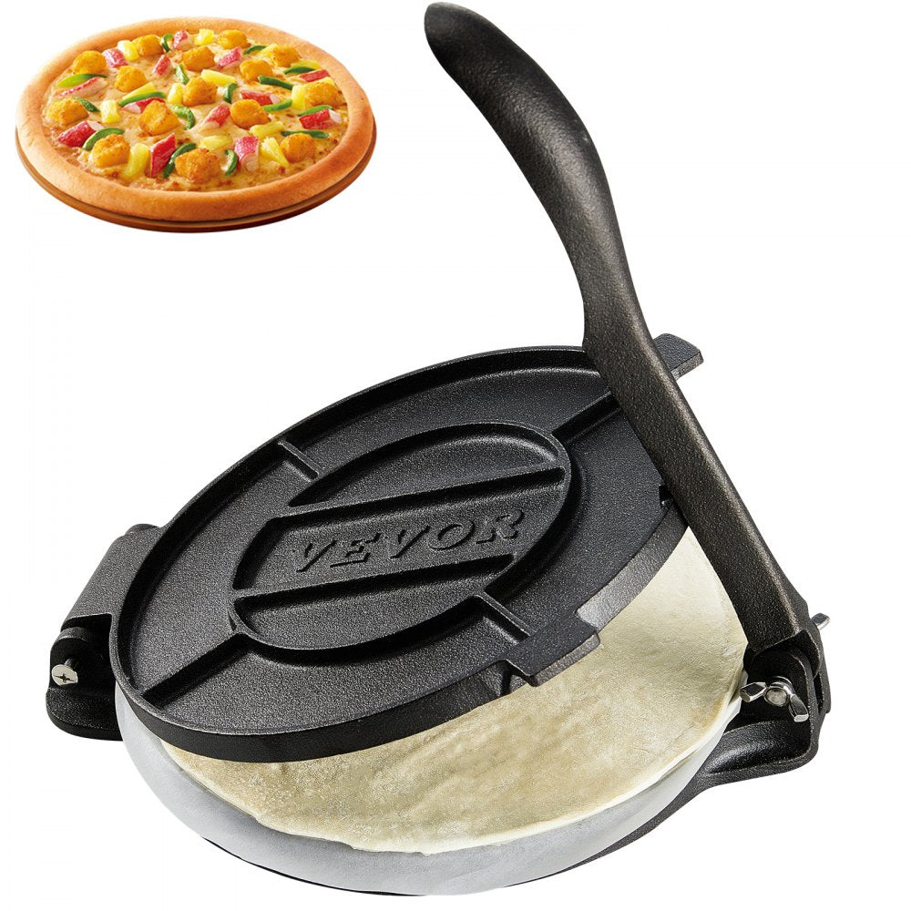 HES200 - 8-Inch Cast Iron Tortilla Press for Flour & Corn Tortillas