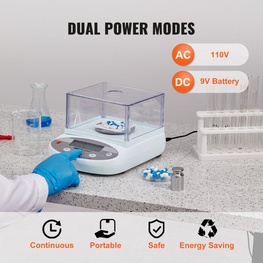 HZ5003 - Precision 500g Analytical Balance with High-Def Display and Stainless Tray