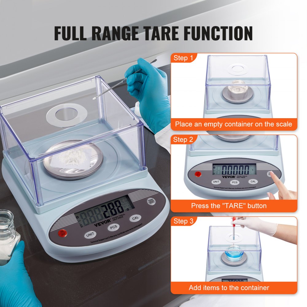 HZ5003 - Precision 500g Analytical Balance with High-Def Display and Stainless Tray