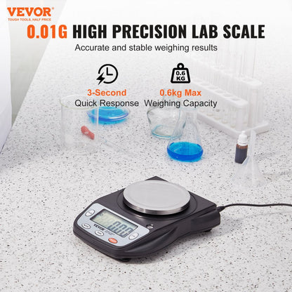 SF-400D - VEVOR 600g Precision Balance with LCD & Stainless Steel Tray