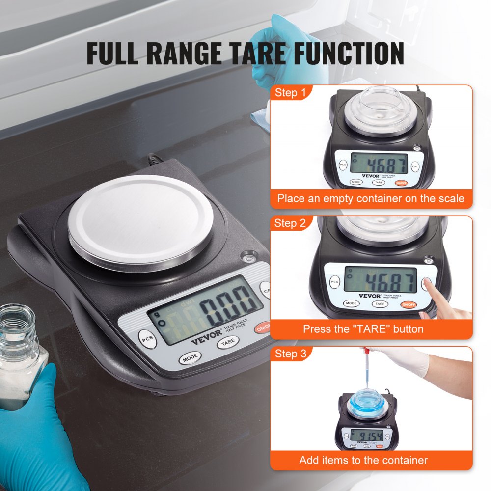 SF-400D - VEVOR 600g Precision Balance with LCD & Stainless Steel Tray