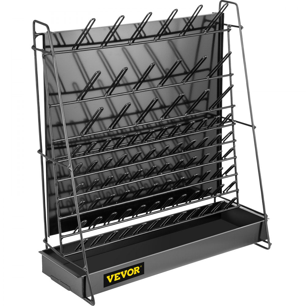 90PEGS - VEVOR 90-Peg Steel Drying Rack with Drain Pan and Beaker Brush