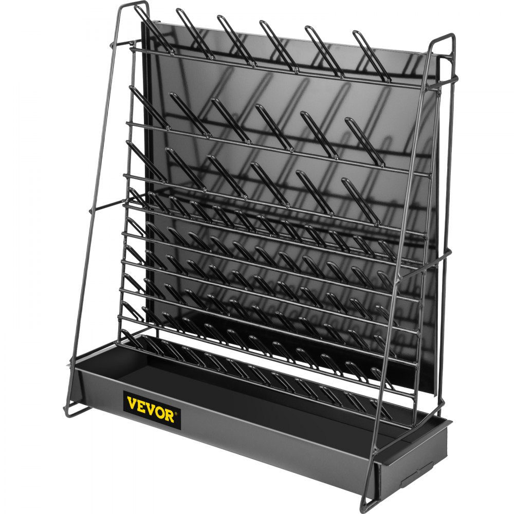90PEGS - VEVOR 90-Peg Steel Drying Rack with Drain Pan and Beaker Brush