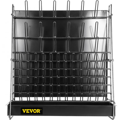 90PEGS - VEVOR 90-Peg Steel Drying Rack with Drain Pan and Beaker Brush
