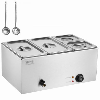 M-112 - 4-Pan Stainless Steel Food Warmer with Temp Control 16.4QT