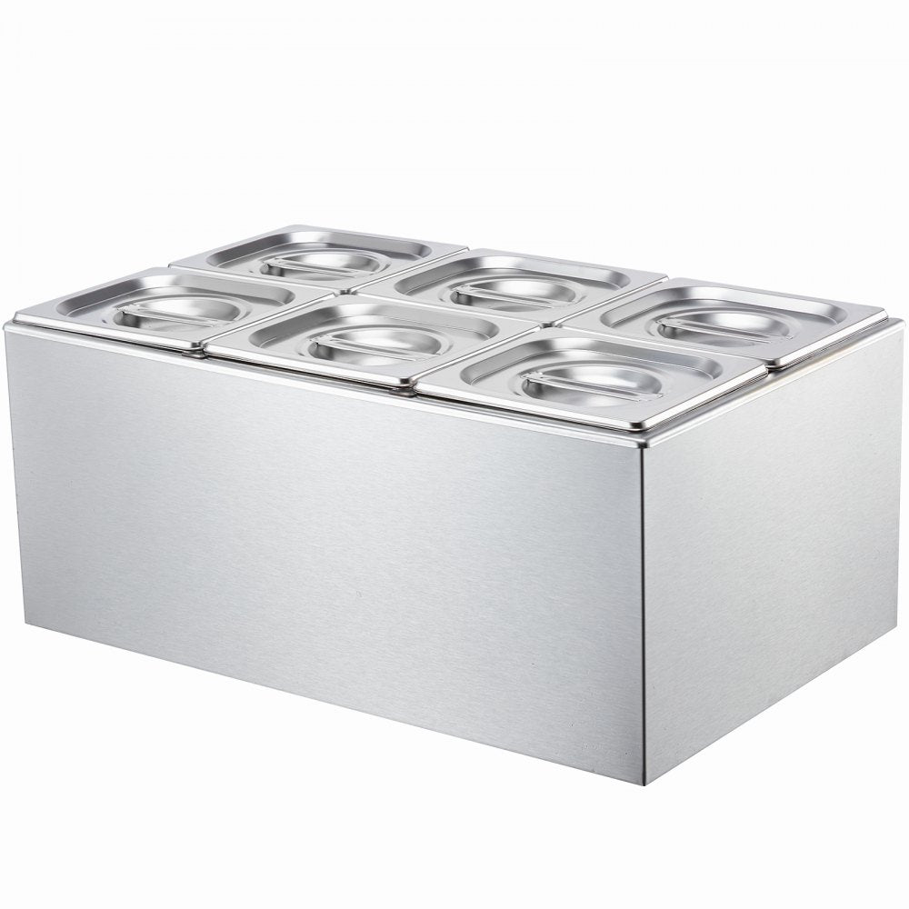 M-112 - 6-Pan Stainless Steel Food Warmer for Commercial Use