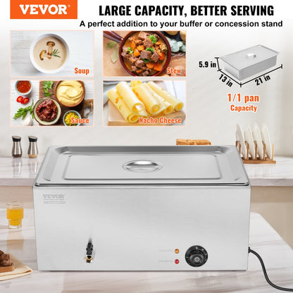 M-112 - 19Qt Stainless Steel Electric Food Warmer with Temperature Control