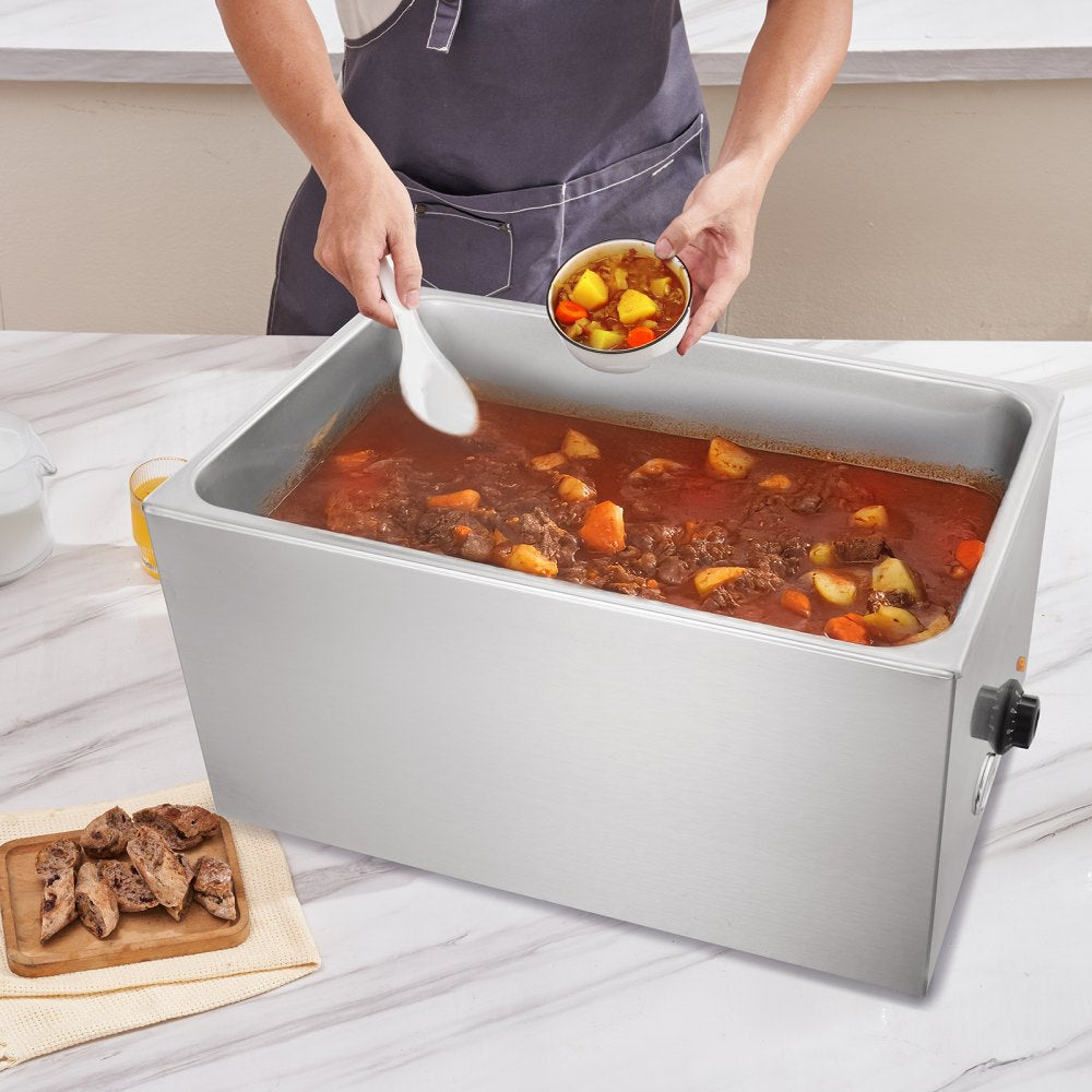 M-300 - 18L Stainless Steel Food Warmer with Dry-Burn Protection