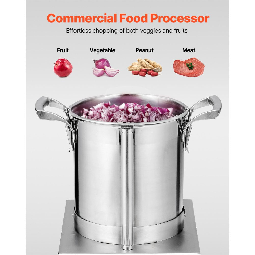 SC-7304 - 4.3QT Stainless Steel Food Processor with Powerful 550W Motor