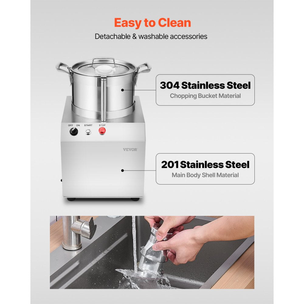 SC-7306 - 6.3QT Stainless Steel Food Processor with S-Blades