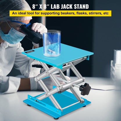 8 in Lab Jack - Durable Aluminum Lab Lift with 2.4"-12" Height Adjustment
