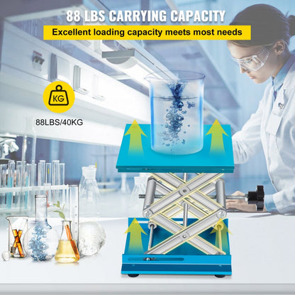 8 in Lab Jack - Durable Aluminum Lab Lift with 2.4"-12" Height Adjustment