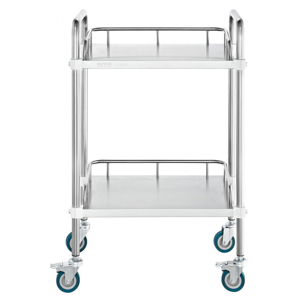 K-ST753 - Stainless Steel Lab Rolling Cart, 15.16"x21.57"x34.06", Easy Assembly