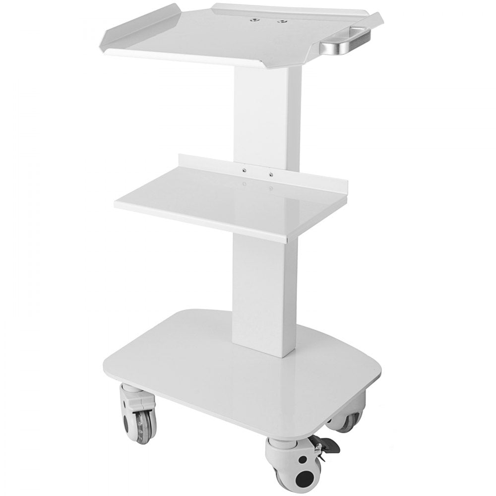 010478150282 - Stainless Steel 3-Shelf Utility Cart with Locking Casters