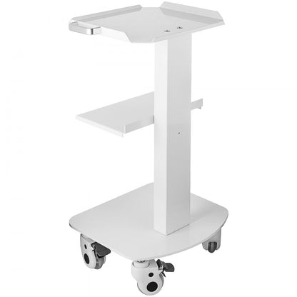 010478150282 - Stainless Steel 3-Shelf Utility Cart with Locking Casters