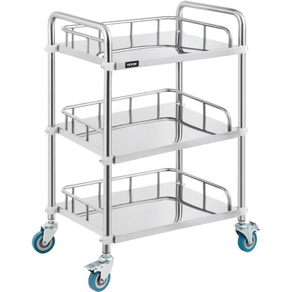 010171054581 - Stainless Steel Lab Cart, 23.4" x 15.6", 220 lbs Capacity