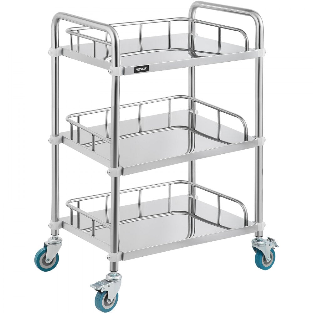 010171054581 - Stainless Steel Lab Cart, 23.4" x 15.6", 220 lbs Capacity