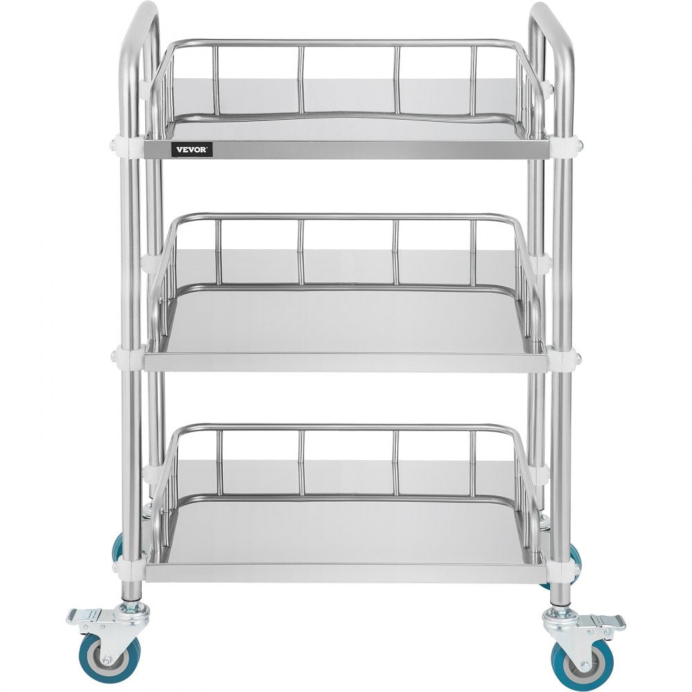 010171054581 - Stainless Steel Lab Cart, 23.4" x 15.6", 220 lbs Capacity