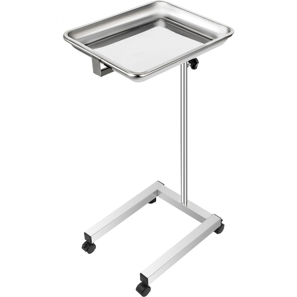 010122479051 - 32-51" Stainless Steel Adjustable Mayo Stand with Removable Tray