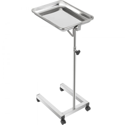 010122479051 - 32-51" Stainless Steel Adjustable Mayo Stand with Removable Tray
