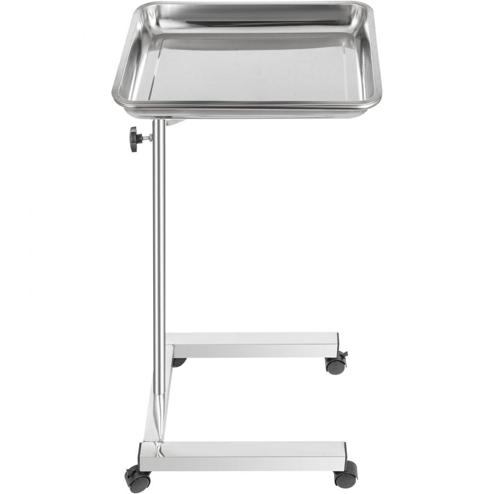 010122479051 - 32-51" Stainless Steel Adjustable Mayo Stand with Removable Tray