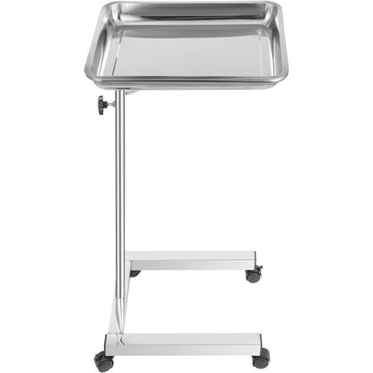010122479051 - 32-51" Stainless Steel Adjustable Mayo Stand with Removable Tray