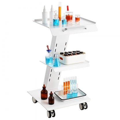 K-SH001 - 3-Layer Steel Lab Trolley, 220 lbs Capacity