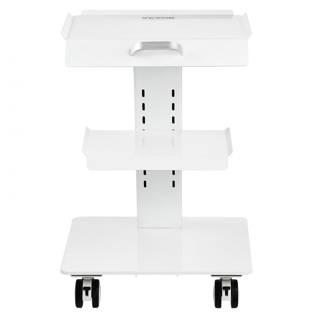 K-SH002 - Durable 3-Layer Steel Lab Trolley, 220 lbs, 15.75 x 16.34 inches