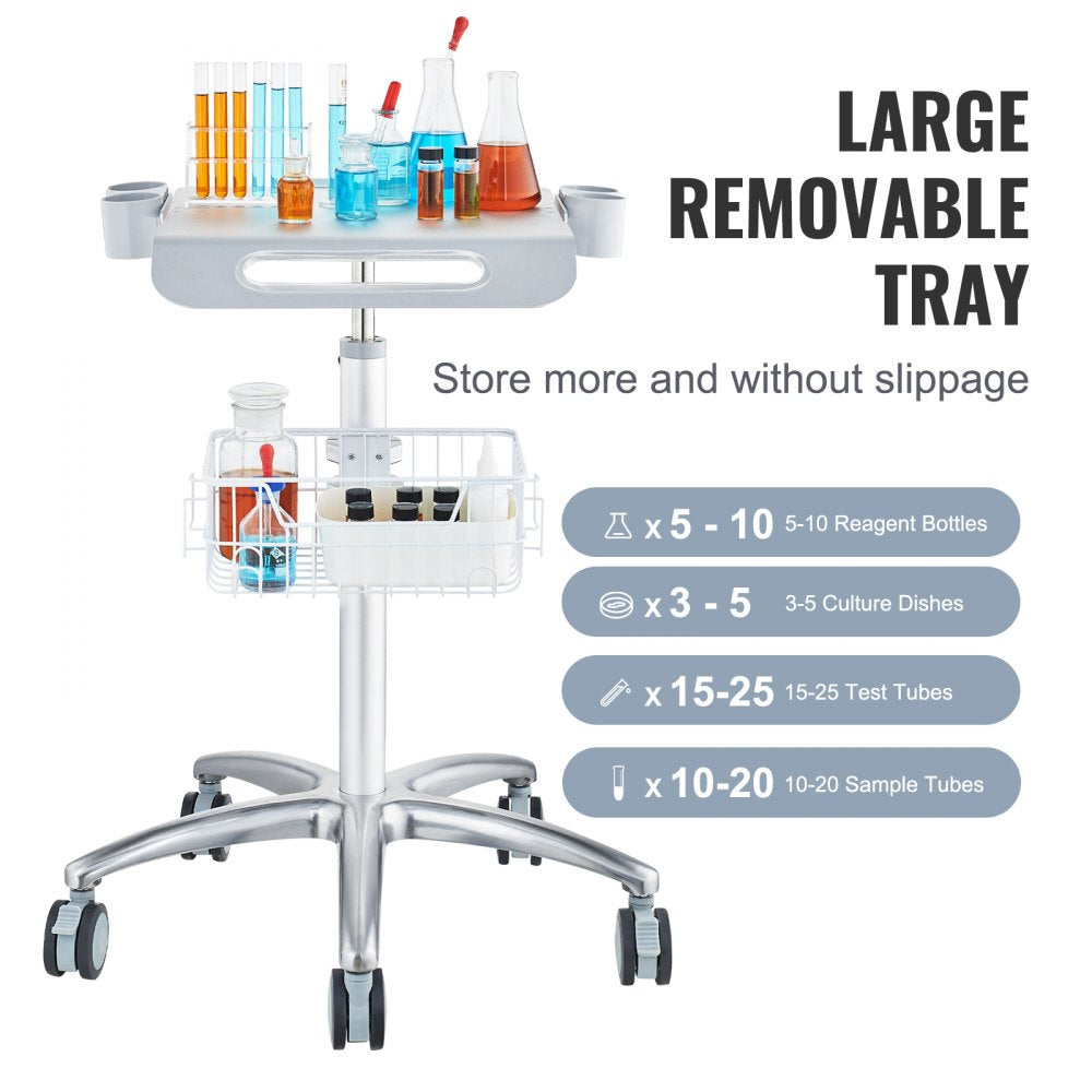 K-SH003 - Versatile 19.09"x16.73" Height Adjustable Medical Cart