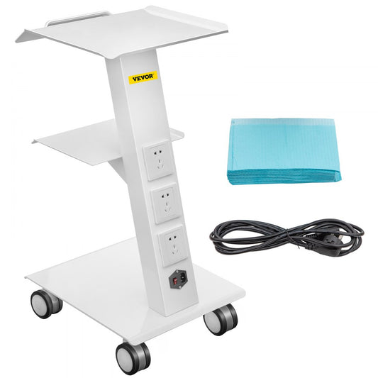 T3 - High-Strength Metal Lab Cart with Adjustable Shelves and Wheels