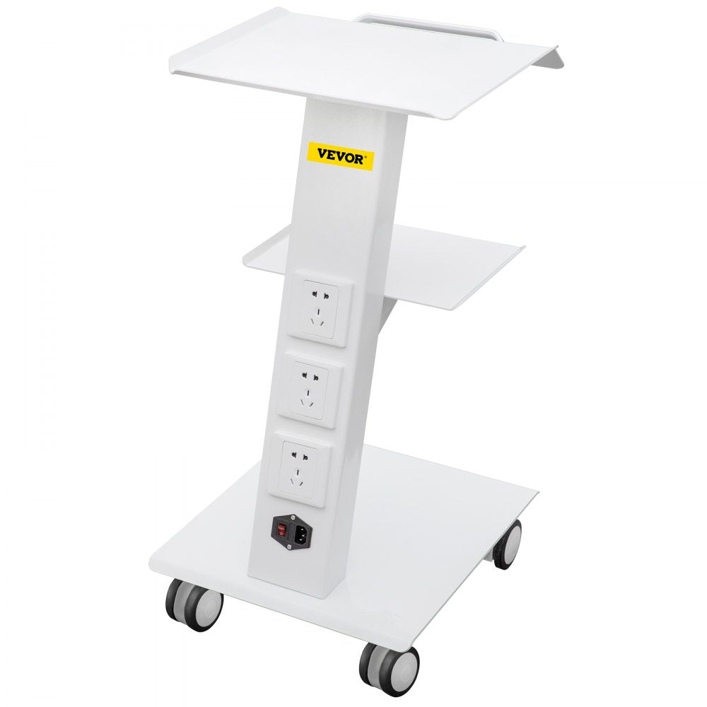 T3 - High-Strength Metal Lab Cart with Adjustable Shelves and Wheels