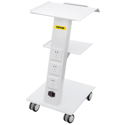 T3 - High-Strength Metal Lab Cart with Adjustable Shelves and Wheels