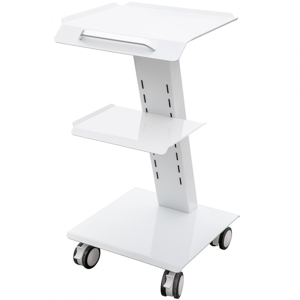 T3 - High-Strength Metal Lab Cart with Adjustable Shelves and Wheels