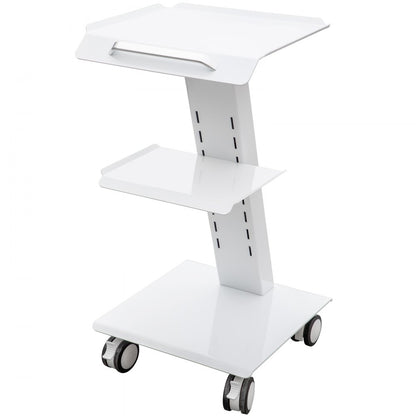 T3 - High-Strength Metal Lab Cart with Adjustable Shelves and Wheels